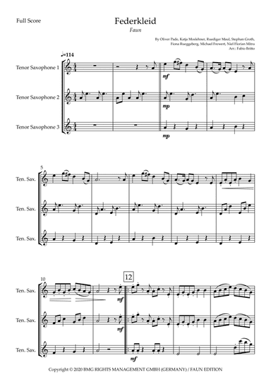 Federkleid (arr. Fabio Britto)