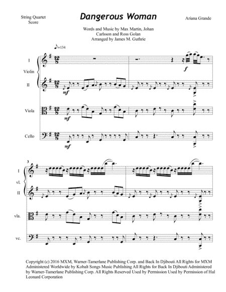 Dangerous Woman (arr. James M. Guthrie, ASCAP)