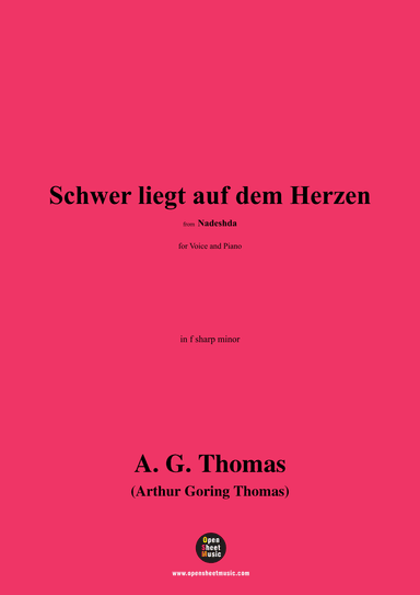 A. G. Thomas-Schwer liegt auf dem Herzen,from Nadeshda,in f sharp minor (arr. OSM Press)