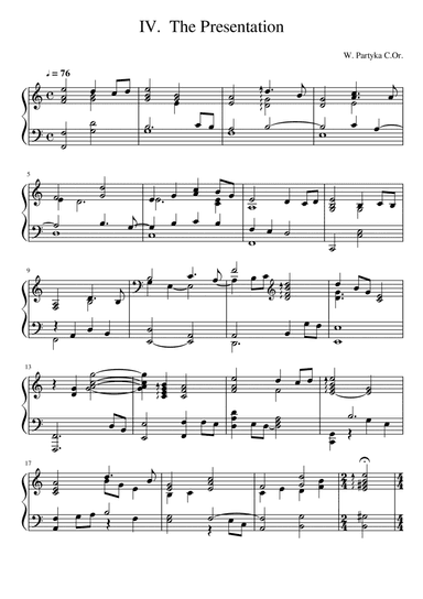Rosary meditations for piano - IV  The Presentation
