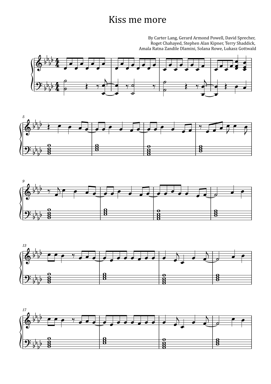 Kiss Me More (feat. Sza) (arr. poon)