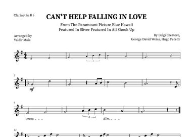 Can't Help Falling In Love (arr. Valdir Maia)