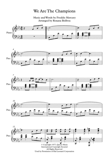 We Are The Champions (arr. Roxana Belibou)