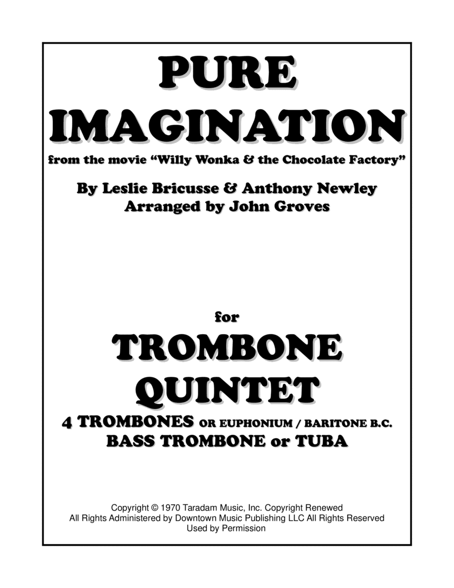 Pure Imagination (arr. John Groves)