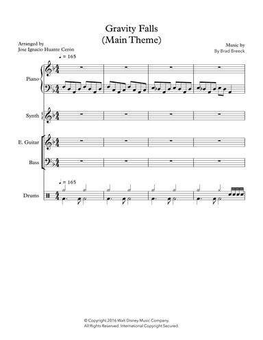 Gravity Falls (main Theme) (arr. Jose Ignacio Huante Ceron)