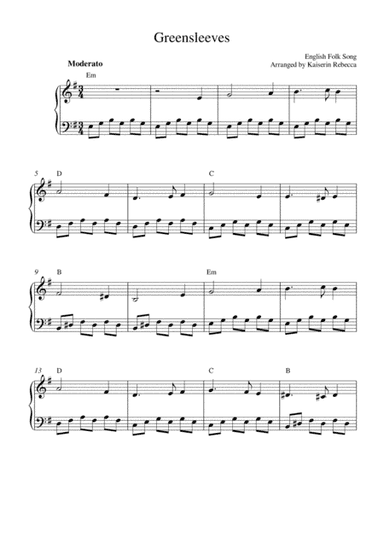 Greensleeves (arr. Kaiserin Rebecca)