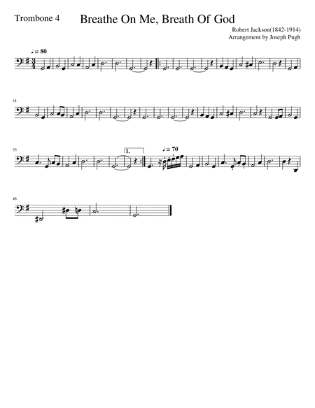 Breathe On Me , Breath Of God( Trombone Quartet) (arr. Joseph Pugh)