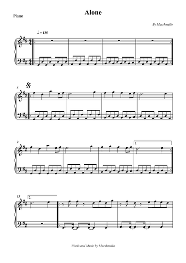 Alone (arr. Wesley S. SIlva)
