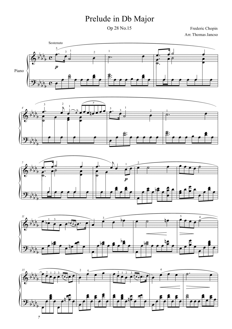 Prelude Op.28 No.15 (arr. Thomas Jancso)