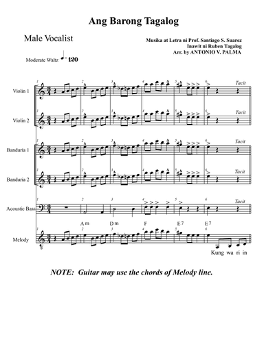 Ang Barong Tagalog (arr. Antonio V. Palma)