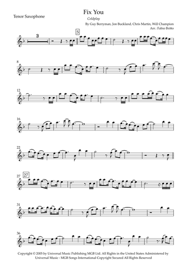 Fix You (arr. Fabio Britto)