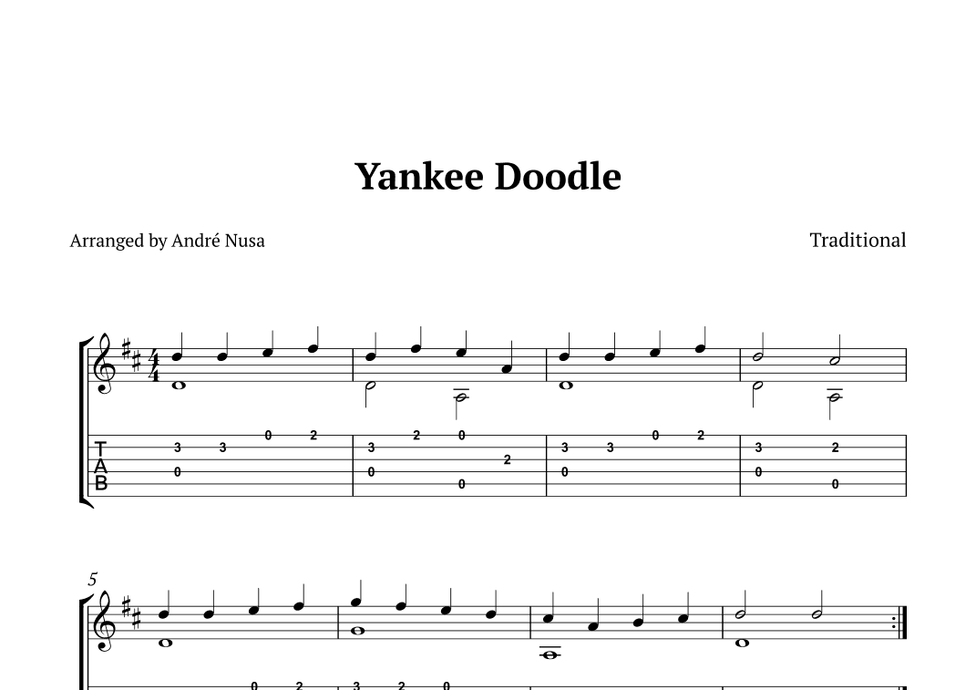 Yankee Doodle (arr. André Nusa)