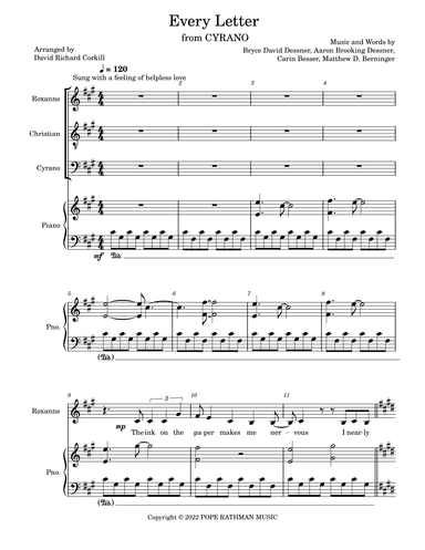 Every Letter (fr. 'cyrano') (arr. David Richard Corkill)