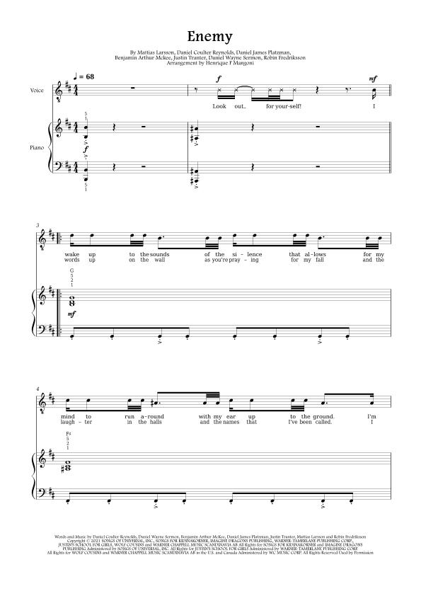 Enemy (arr. Henrique F Mangoni)