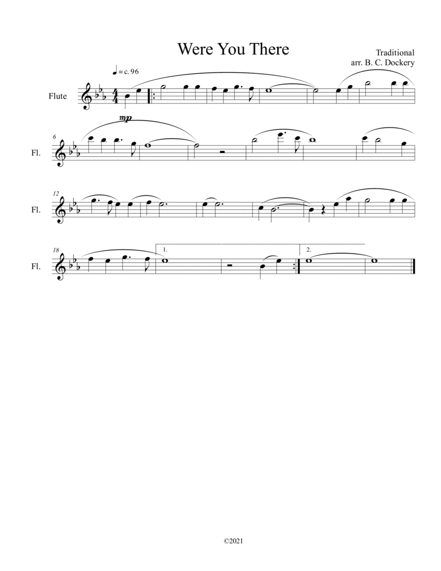 Were You There (flute solo) (arr. B. C. Dockery)