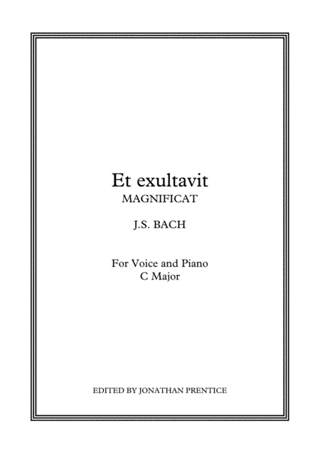 Et exultavit spiritus meus - Magnificat (C Major) (arr. Jonathan Prentice)