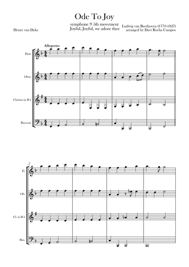 Ode To joy (Symphony 9 5th movement) (arr. Davi Rocha Campos)