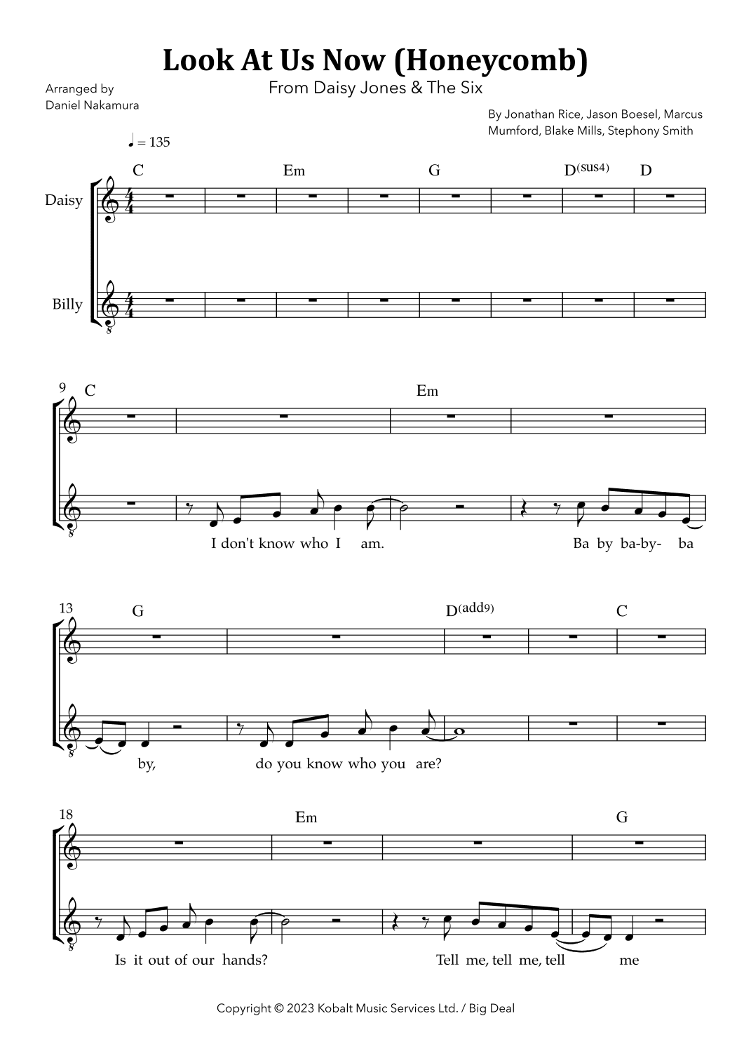 Look At Us Now (honeycomb) (arr. Daniel Nakamura)