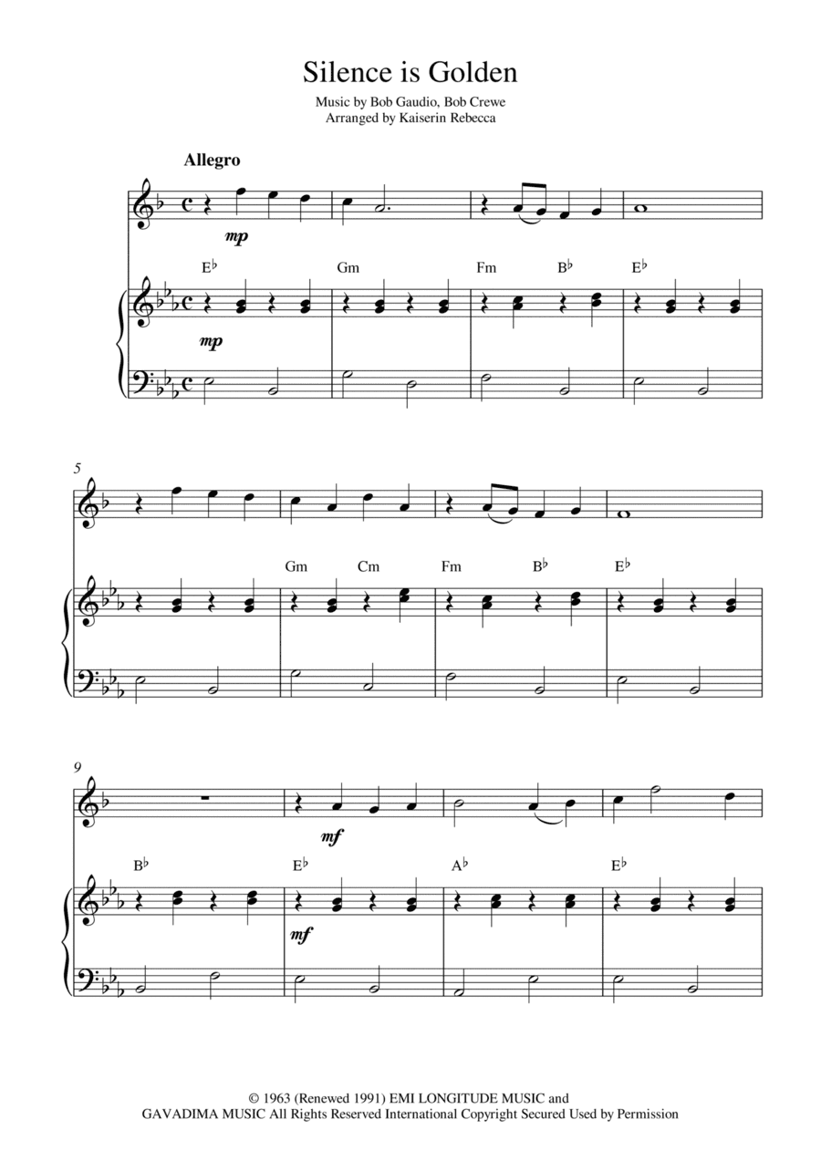 Silence Is Golden (arr. Kaiserin Rebecca)