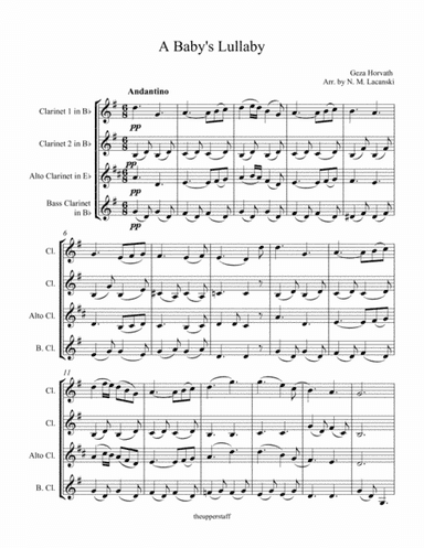 A Baby's Lullaby (arr. Nick Lacanski)