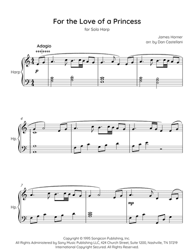 For The Love Of A Princess (arr. Dan Castellani)