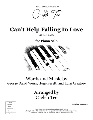 Can't Help Falling In Love (arr. Caeleb Tee)