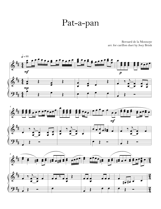 Pat-a-pan (arr. Joey Brink)