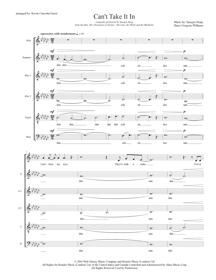 Can't Take It In (arr. Kevin Cincotta-Guest)