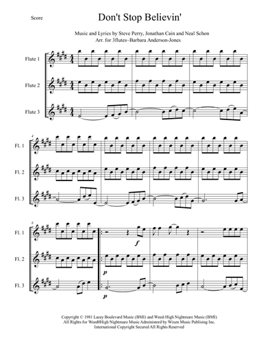 Don't Stop Believin' (arr. Barbara Anderson-Jones)