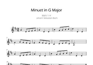 Bach Minuet in G major for  French Horn F (arr. Ygor Nunes)