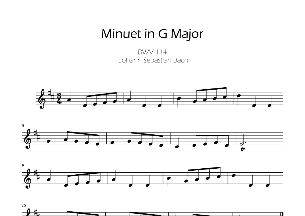 Bach Minuet in G major for  French Horn F (arr. Ygor Nunes)