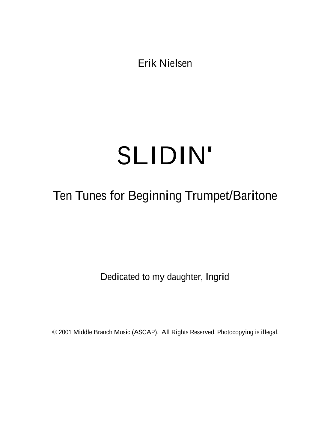 Slidin' for Bb Trumpet or Baritone (Treble Clef)
