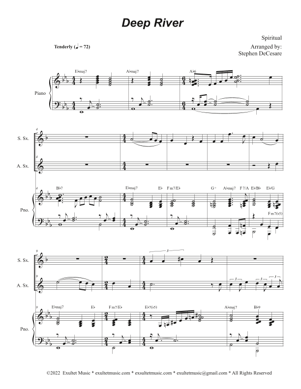 Deep River (Duet for Soprano and Alto Saxophone) (arr. Stephen DeCesare)