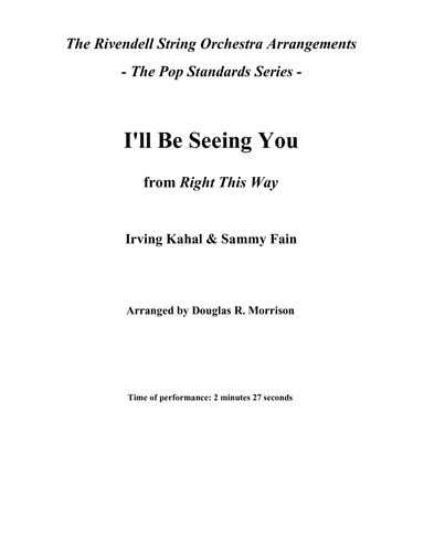 I'll Be Seeing You (arr. Douglas R. Morrison)