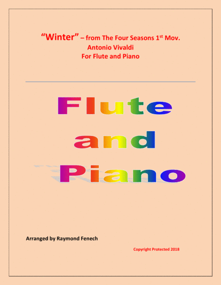 "Winter" from the Four Season 1 st Mov. - Flute and Piano (arr. Raymond Fenech)