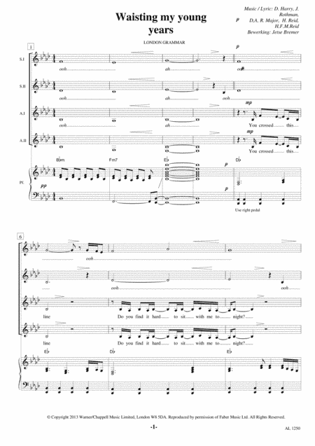 Wasting My Young Years (arr. Jetse Bremer)