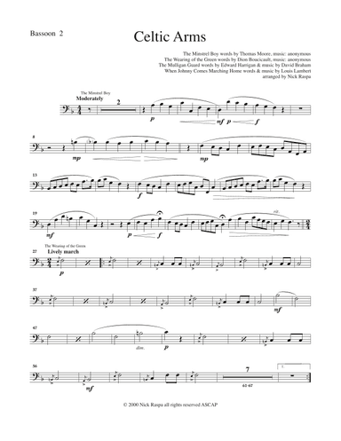 Celtic Arms - Bassoon 2 part (arr. Nick Raspa)