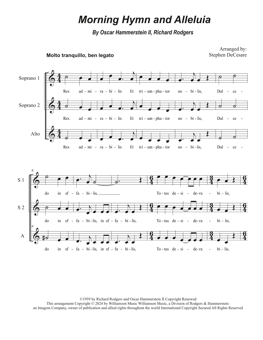 Morning Hymn And Alleluia (arr. Stephen DeCesare)