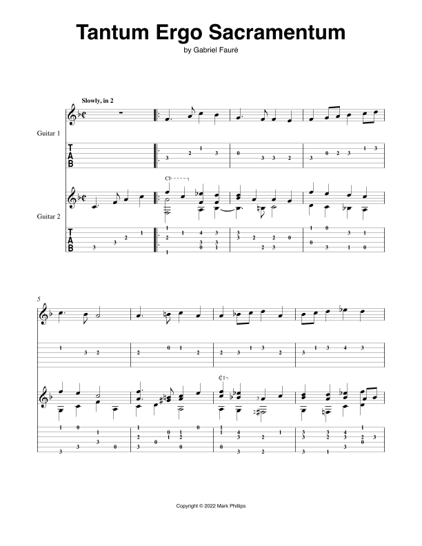 Tantum Ergo Sacramentum (arr. Mark Phillips)