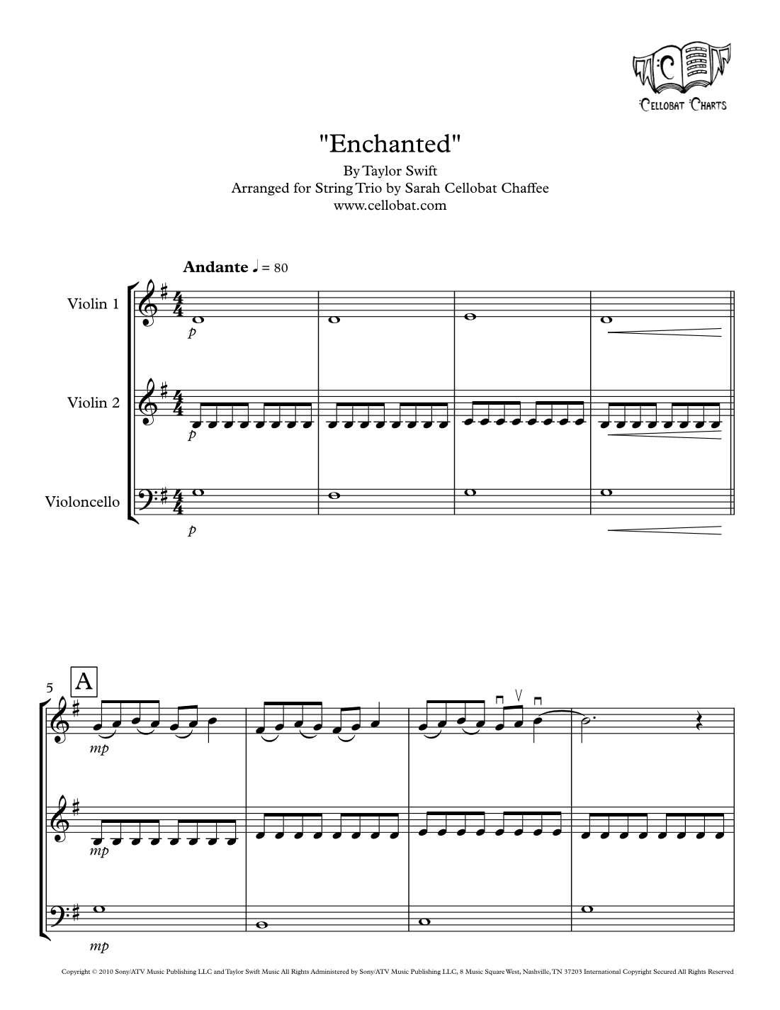 Enchanted (arr. Sarah Cellobat Chaffee)