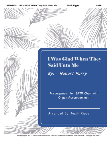 I Was Glad When They Said Unto Me (arr. Mark Rippe)