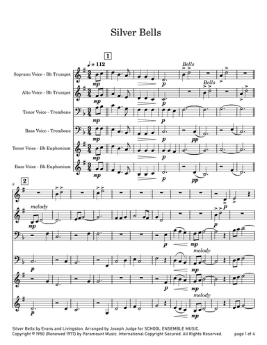 Silver Bells (arr. Joseph Judge)
