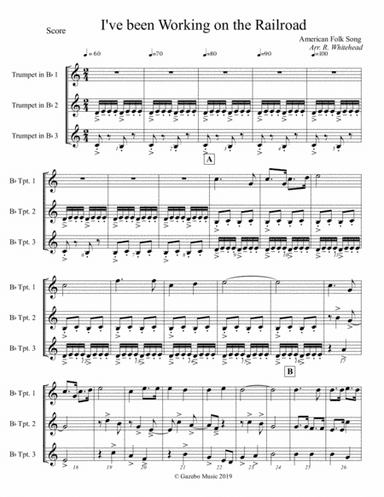 I've Been Working On The Railroad (arr. Robert Whitehead)