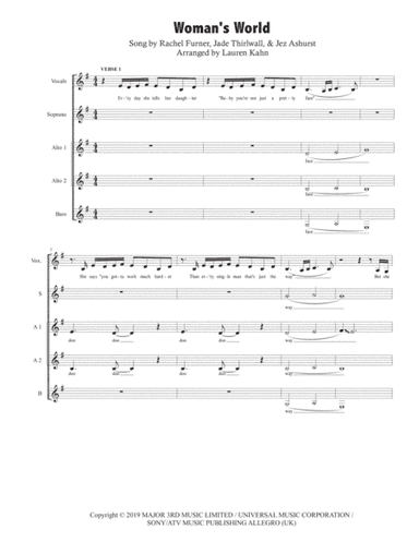 Woman's World - Little Mix (arr. Lauren Kahn)
