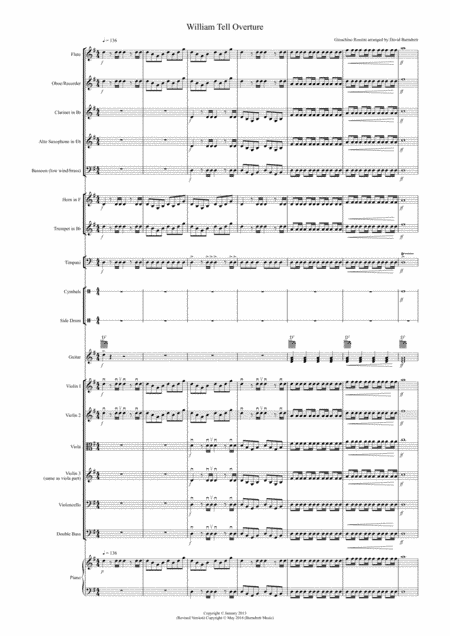William Tell Overture for School Orchestra (version two) (arr. D.Burndrett)