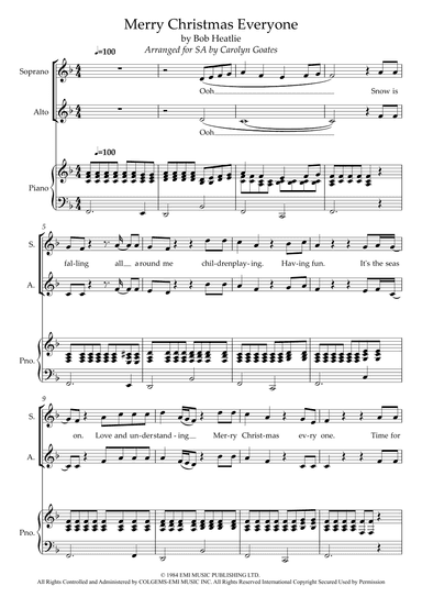 Merry Christmas Everyone (arr. Carolyn Goates)