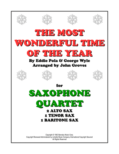 The Most Wonderful Time Of The Year (arr. John Groves)