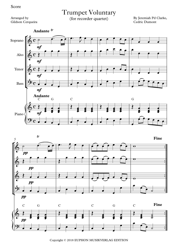 Trumpet Voluntary (arr. Gildson Cerqueira)