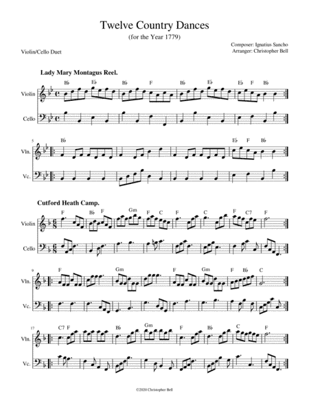 Ignatius Sancho - Twelve Country Dances (arr. Christopher Bell)