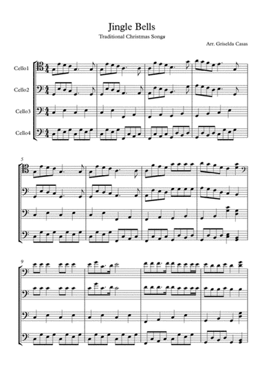 Jingle Bells - Cello Quartet (arr. Griselda Casas)